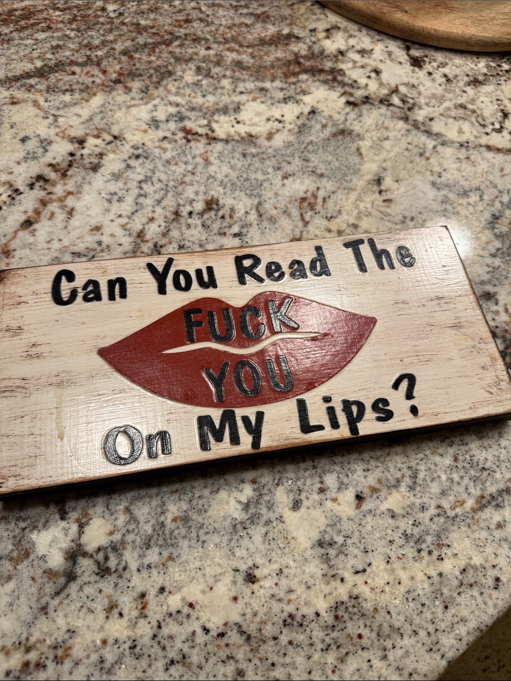 Wooden decorative sign